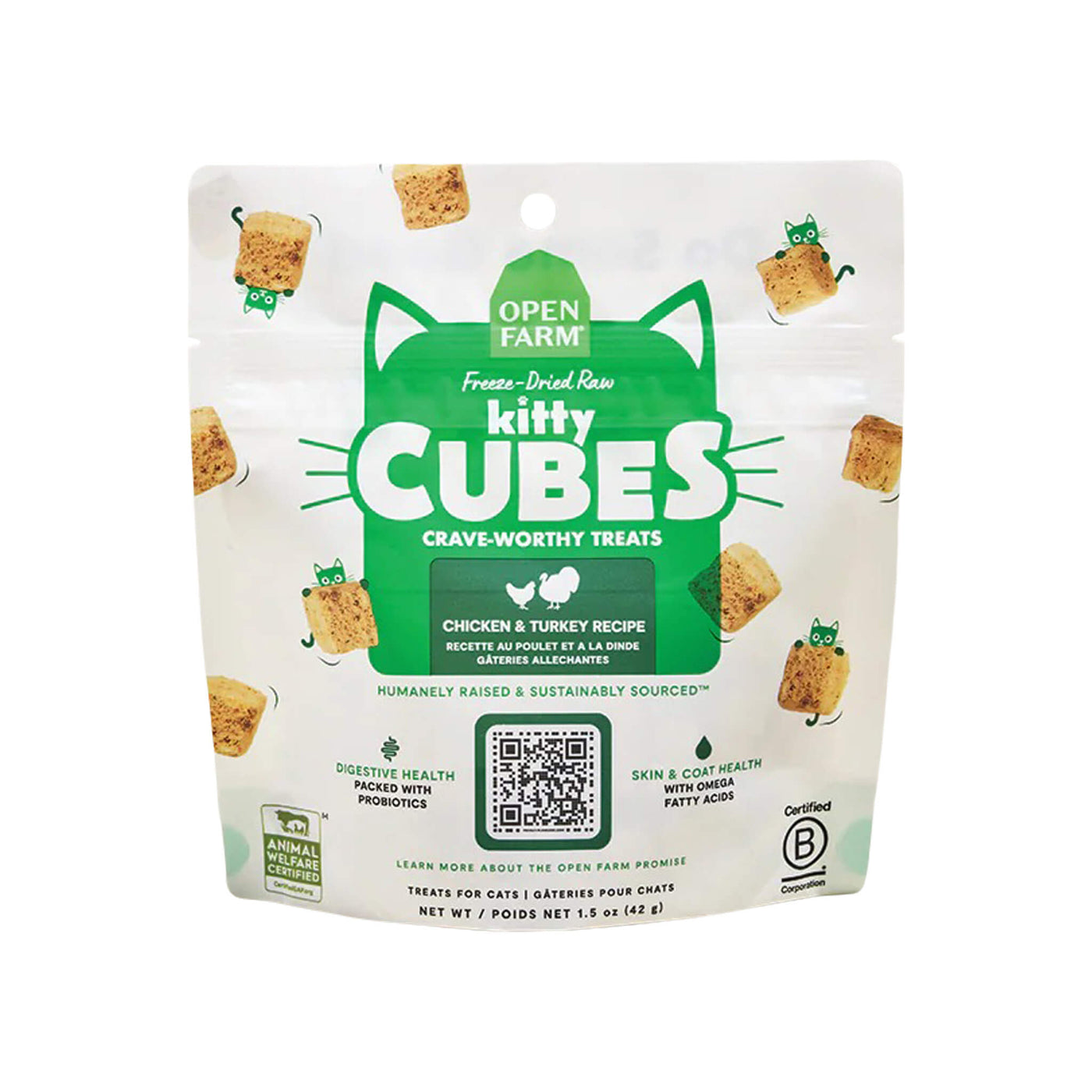 Open Farm Freeze Dried Raw Kitty Cubes Cat Treats