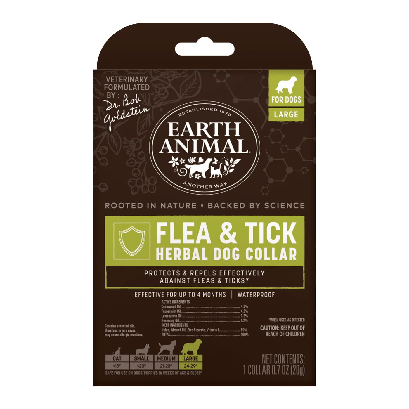 Earth Animal Nature's Protection Flea & Tick Collar for Dogs